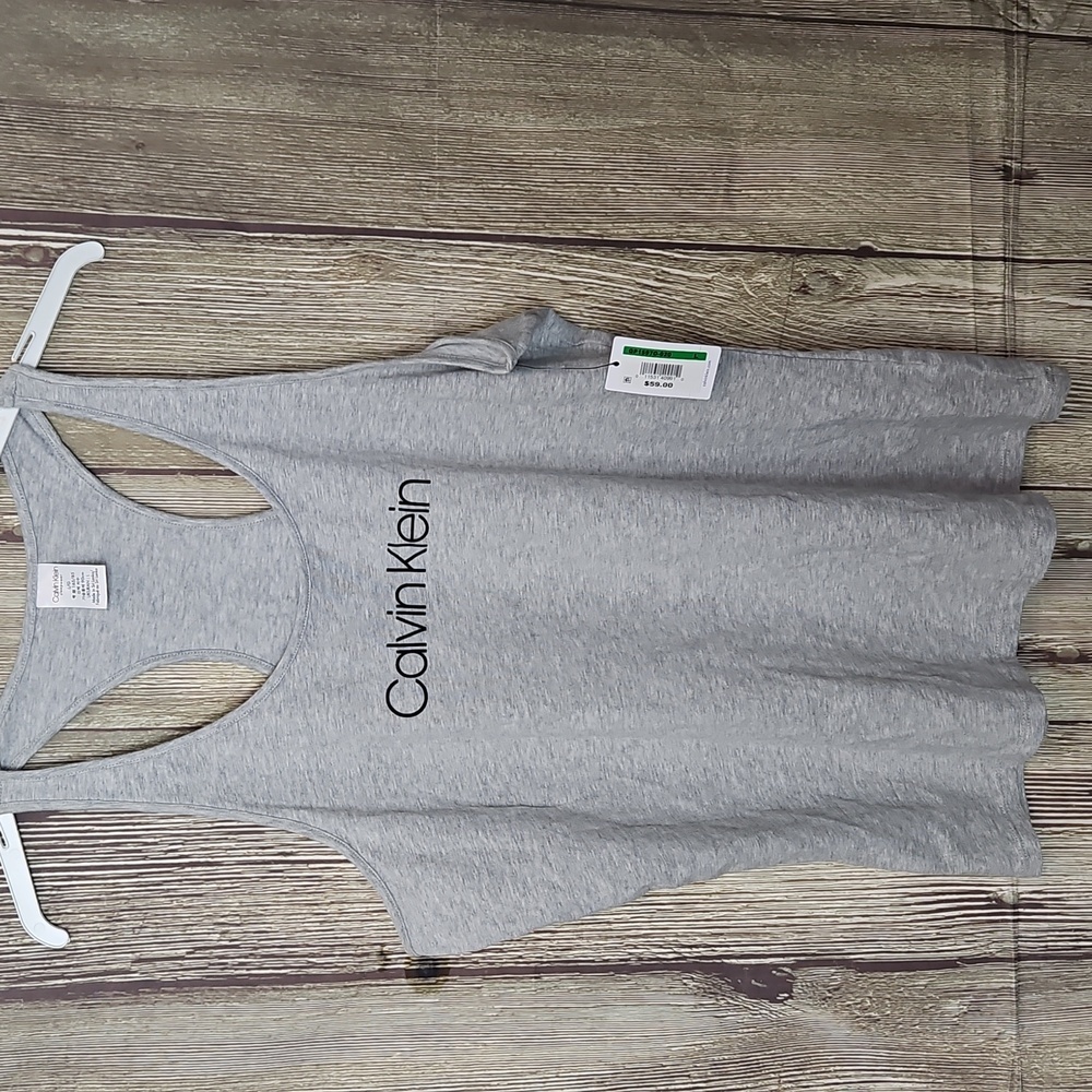 NWT Calvin Klein Gray Tank Top Shirt Sz Large